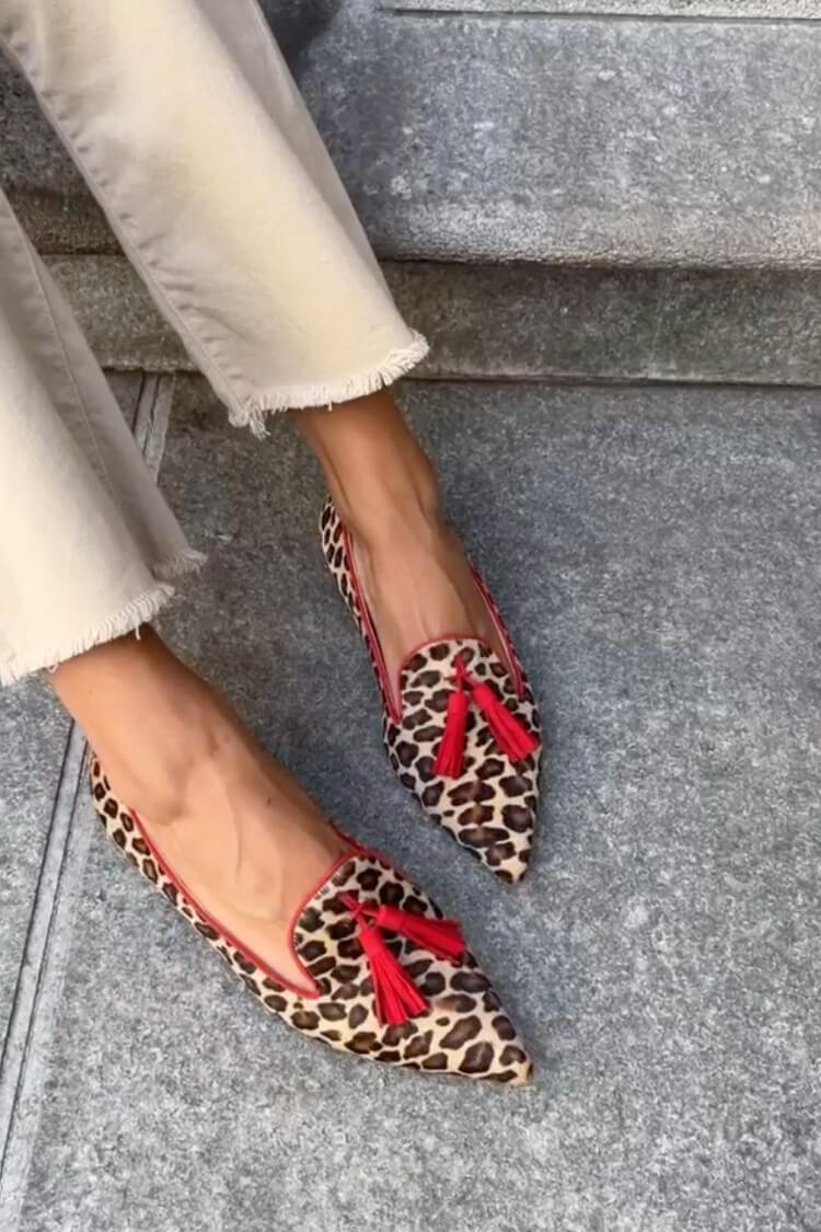 Elance™ | Chic Fringe Pointed Loafers