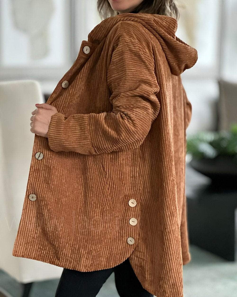Ava&Claire™ | Cordia Cozy Corduroy Hooded Jacket
