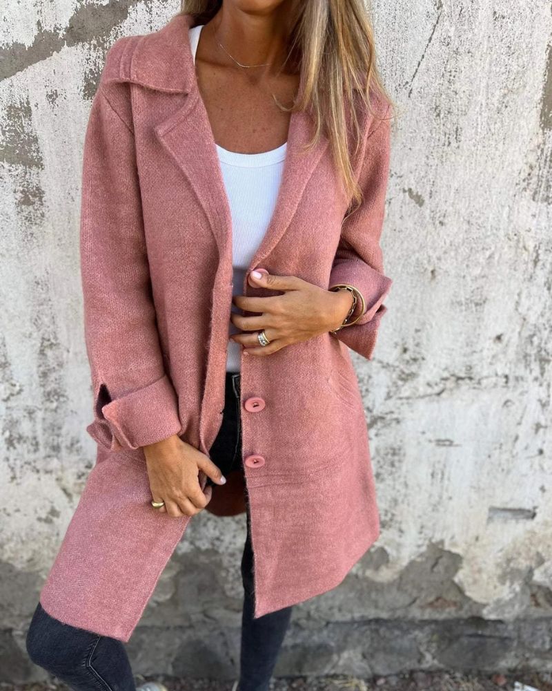 Maila™ | Casual Long Coat with Lapels