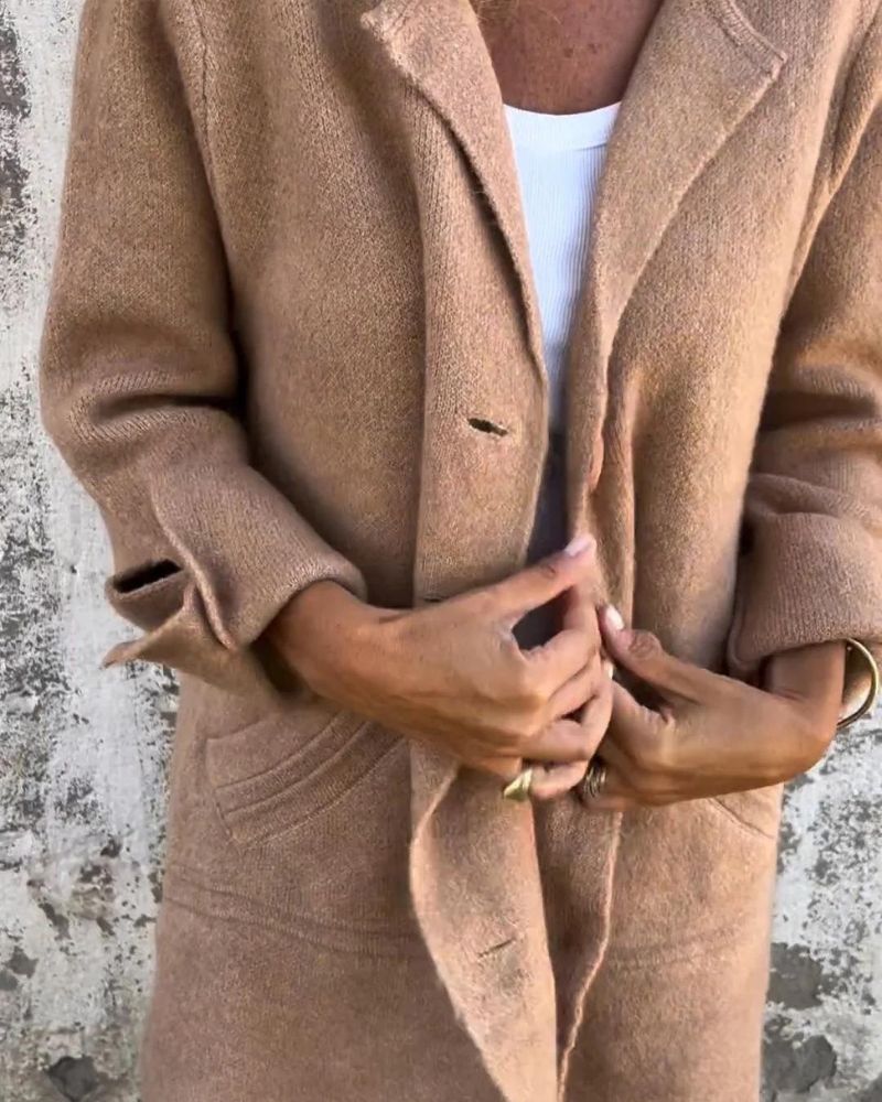 Maila™ | Casual Long Coat with Lapels