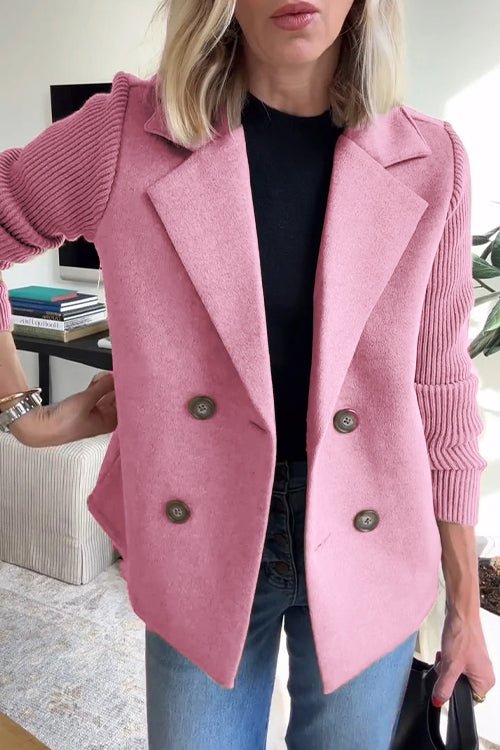 Ava&Claire - Amora Elegant Knit-Sleeve Jacket