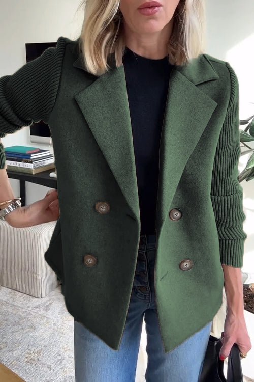 Ava&Claire - Amora Elegant Knit-Sleeve Jacket