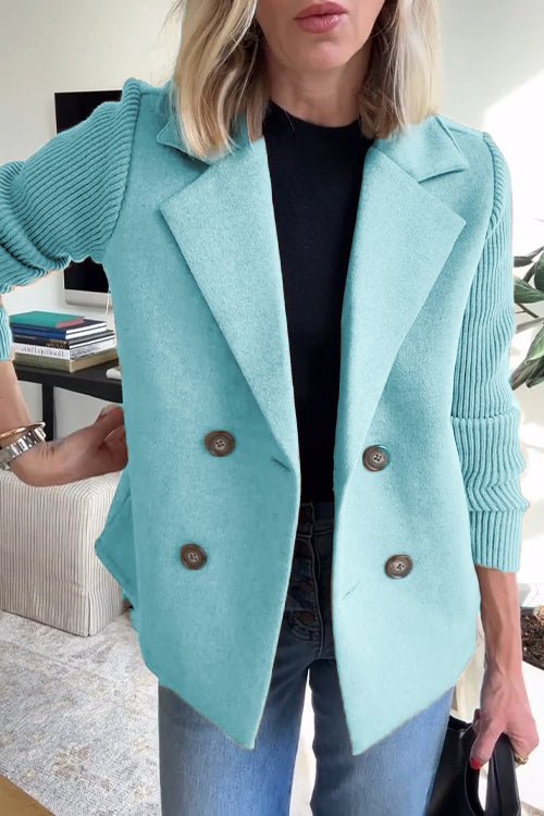 Ava&Claire - Amora Elegant Knit-Sleeve Jacket