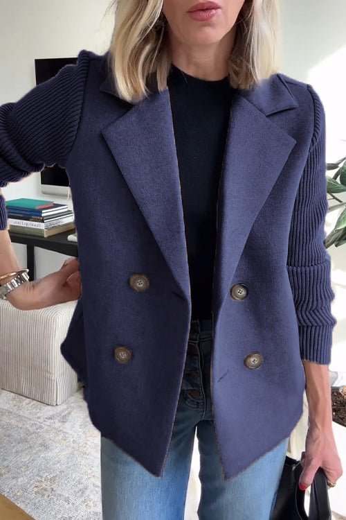 Ava&Claire - Amora Elegant Knit-Sleeve Jacket