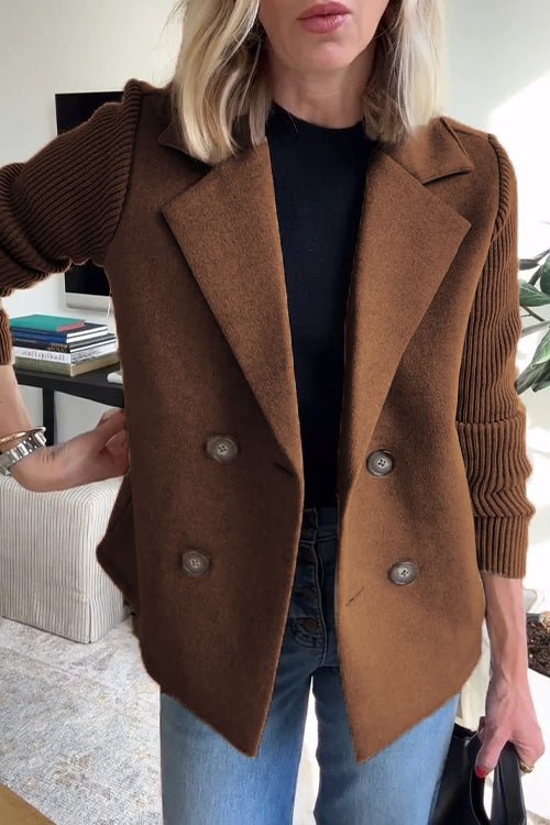 Ava&Claire - Amora Elegant Knit-Sleeve Jacket