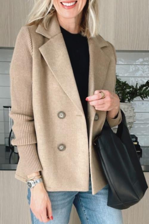 Ava&Claire - Amora Elegant Knit-Sleeve Jacket