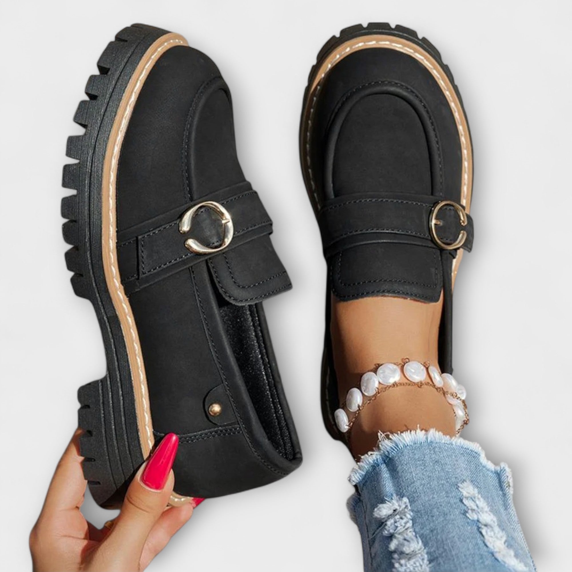 Elance™ | Elegant Rounded Toe Loafers