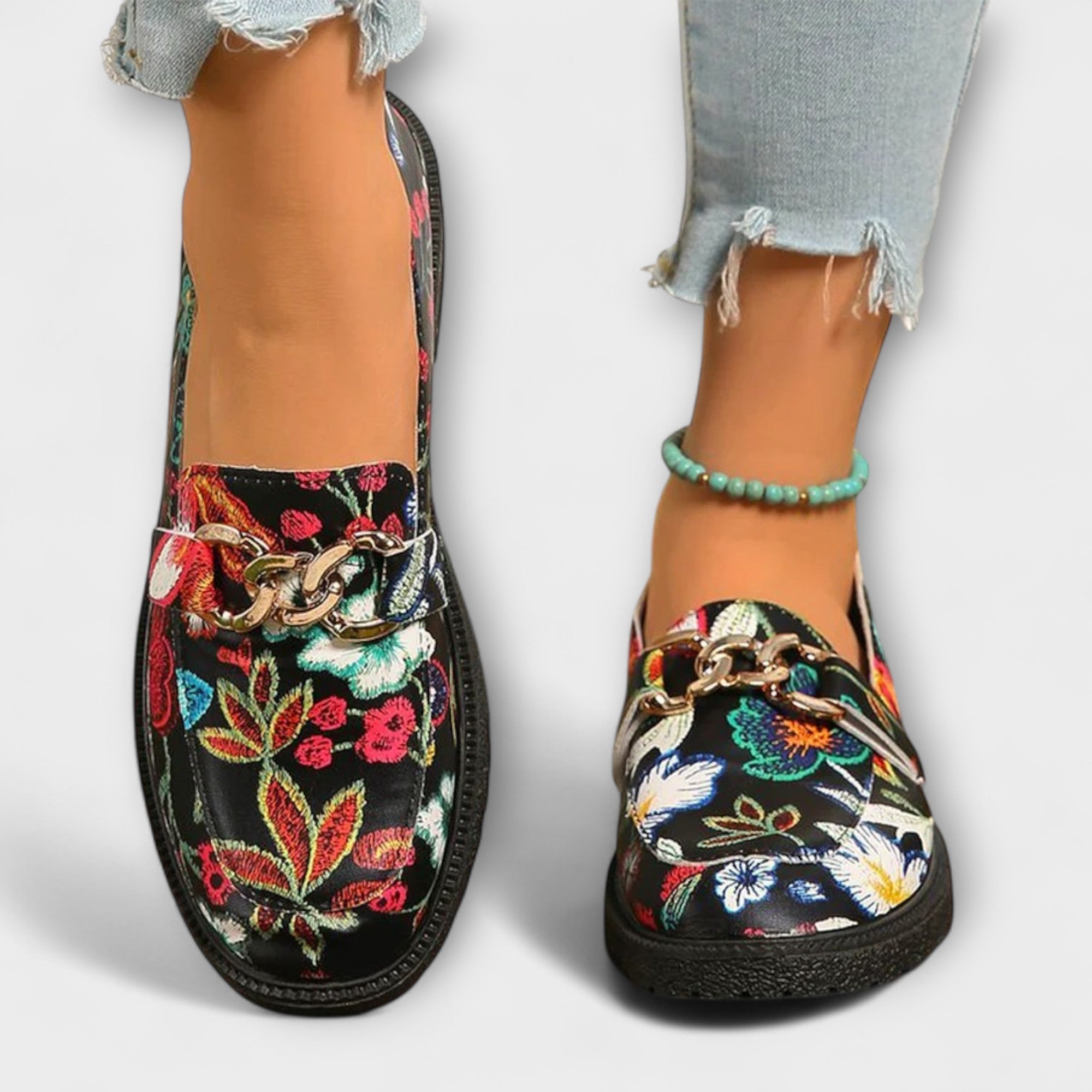 Elance™ | Floral Multicolor Loafers