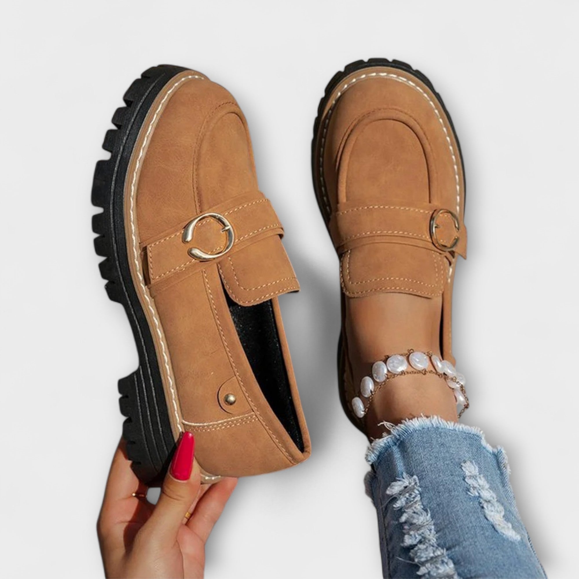 Elance™ | Elegant Rounded Toe Loafers