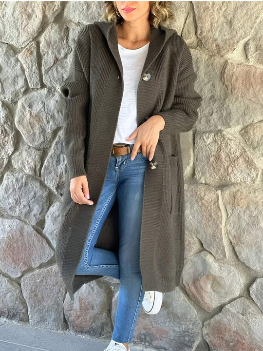 Amelia™ | Long Knitted Women's Cardigan