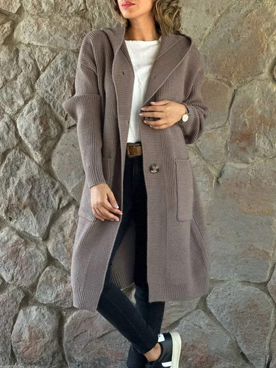 Amelia™ | Long Knitted Women's Cardigan