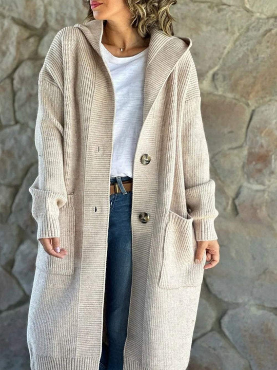 Amelia™ | Long Knitted Women's Cardigan