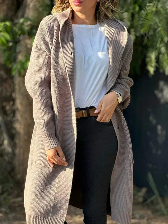 Amelia™ | Long Knitted Women's Cardigan