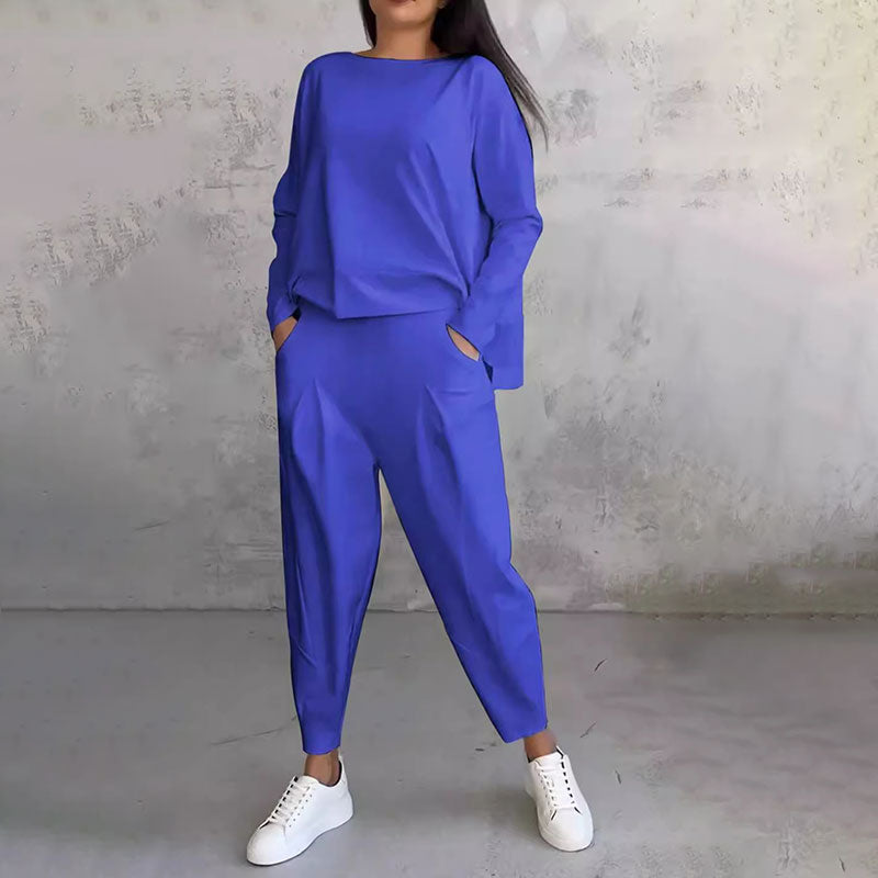 Ava&Claire™ Two-Piece Set Long Sleeve Crew Neck