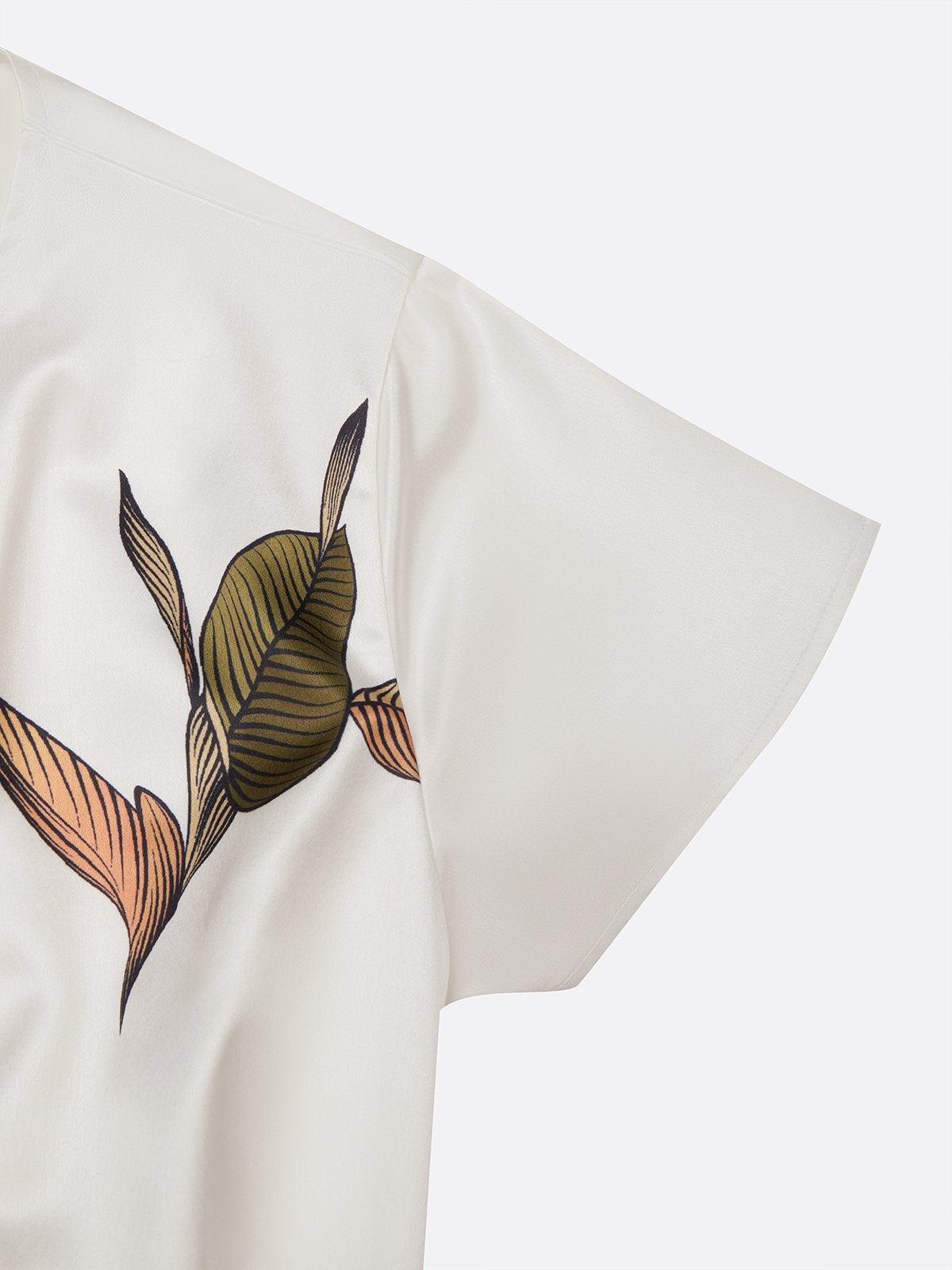 Elance™ | Satin Leaf Midi Dress