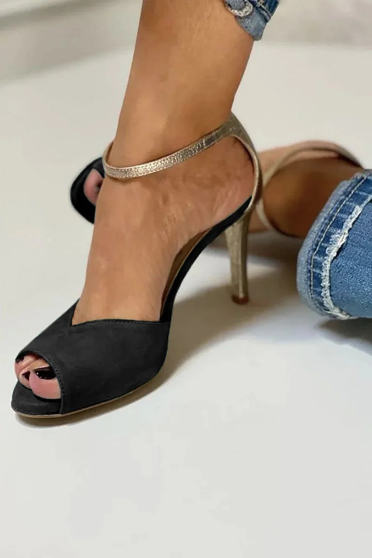 Elance™ | Luxe Metal Strap Sandal