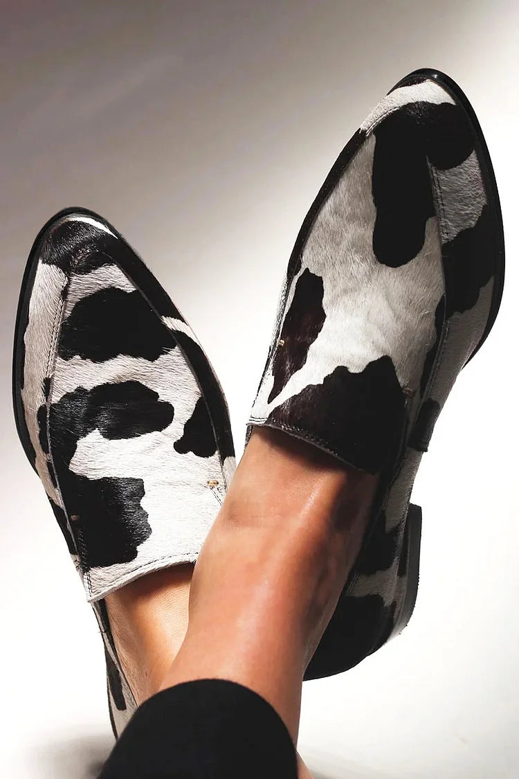 Elance™ | Cow Print Loafers