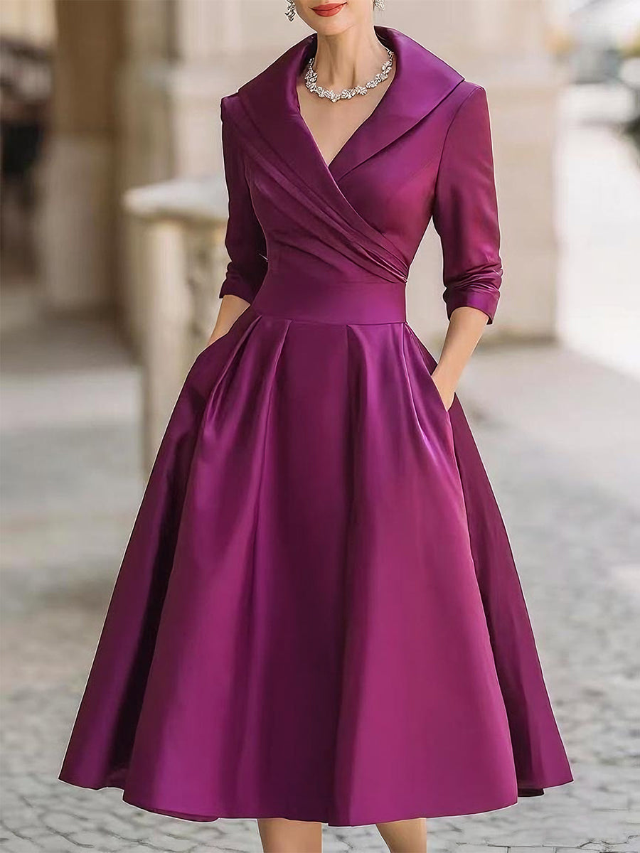 Ava&Claire | Lina Midi Satin Dress
