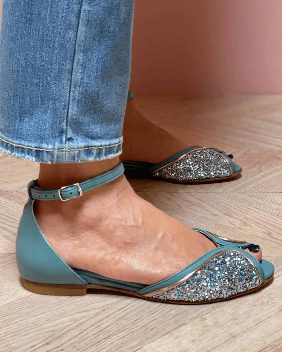 Elance™ | Chic Low Glitter Sandals