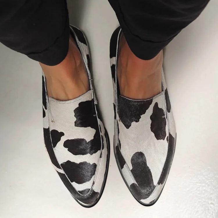 Elance™ | Cow Print Loafers