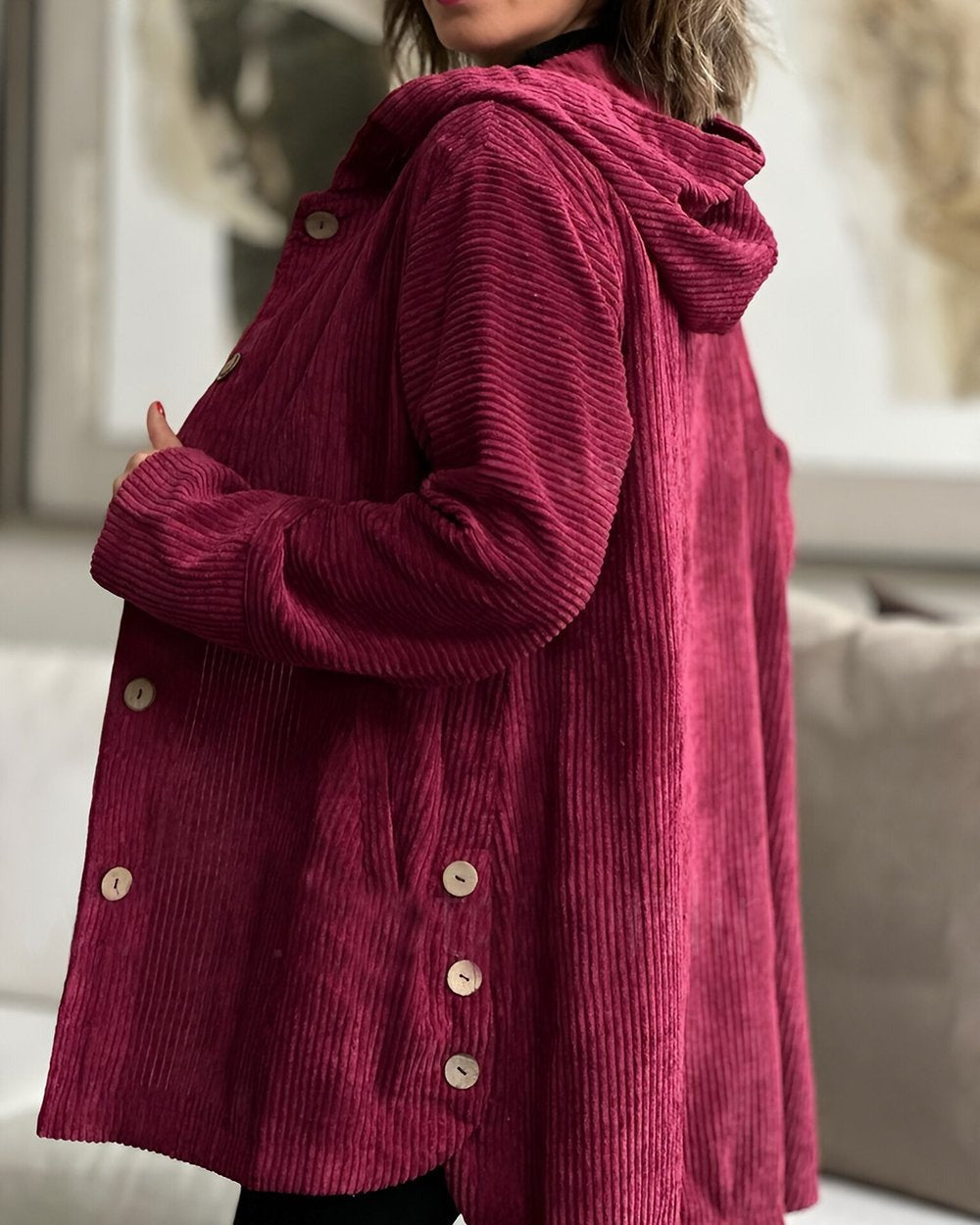 Ava&Claire™ | Cordia Cozy Corduroy Hooded Jacket