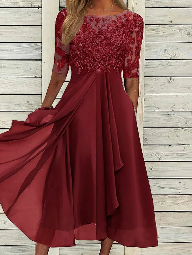 Elance™ | Luxe Lace Midi Dress