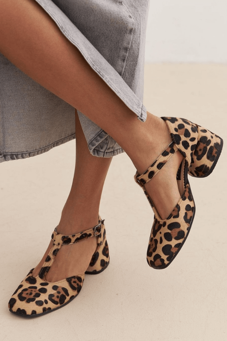 Elance™ | T-Strap Animal Print Shoes