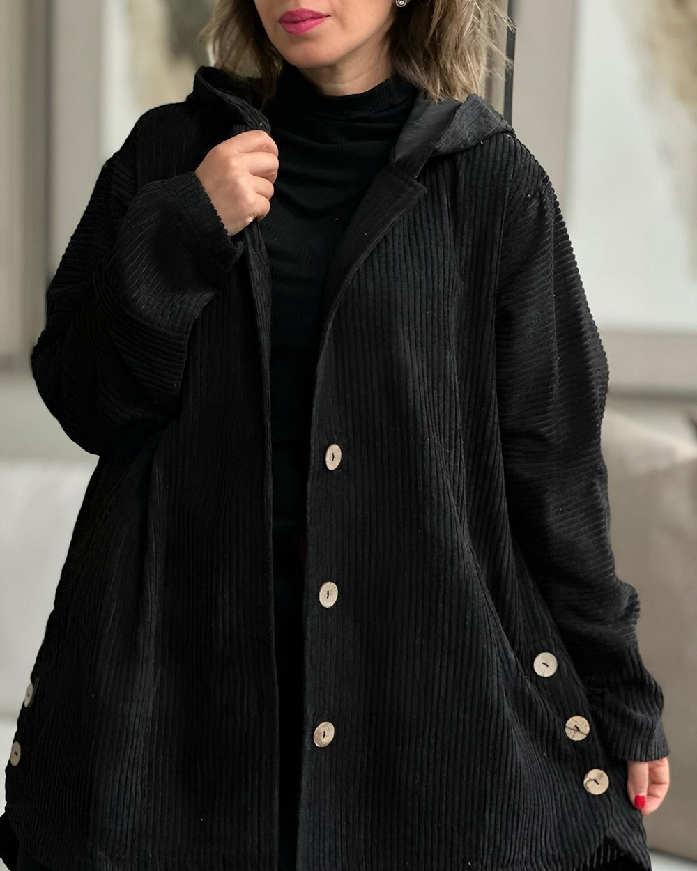 Ava&Claire™ | Cordia Cozy Corduroy Hooded Jacket