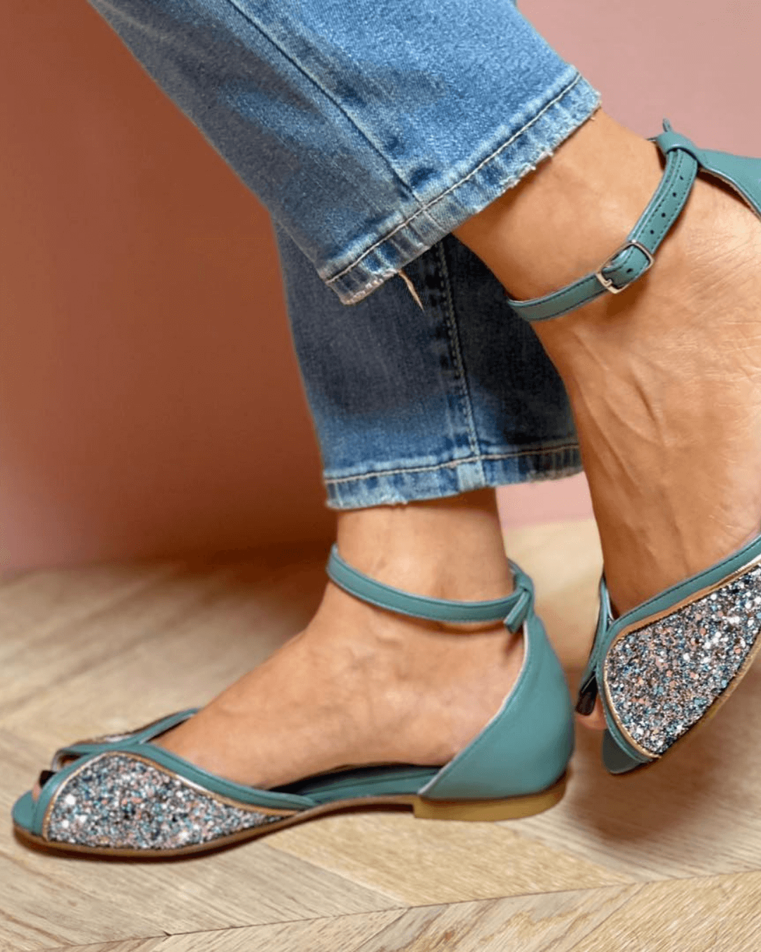 Elance™ | Chic Low Glitter Sandals
