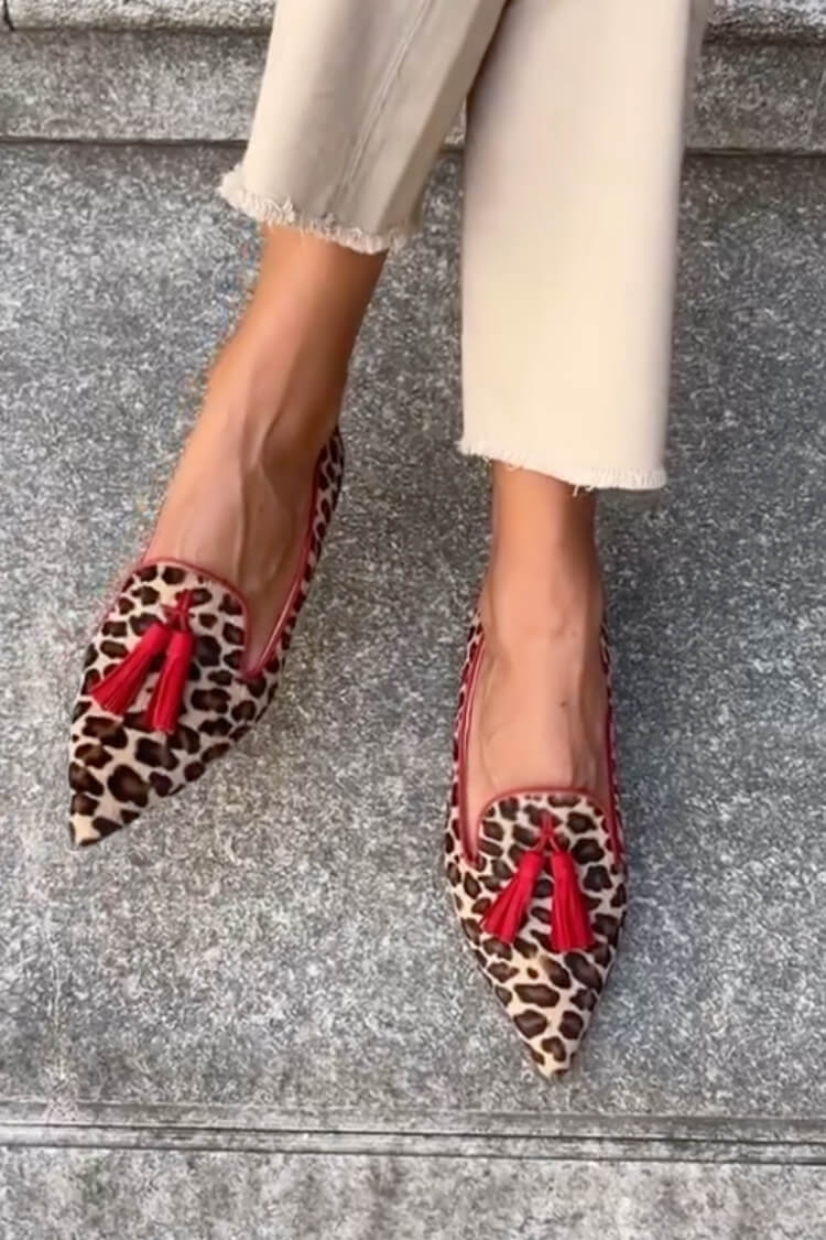 Elance™ | Chic Fringe Pointed Loafers