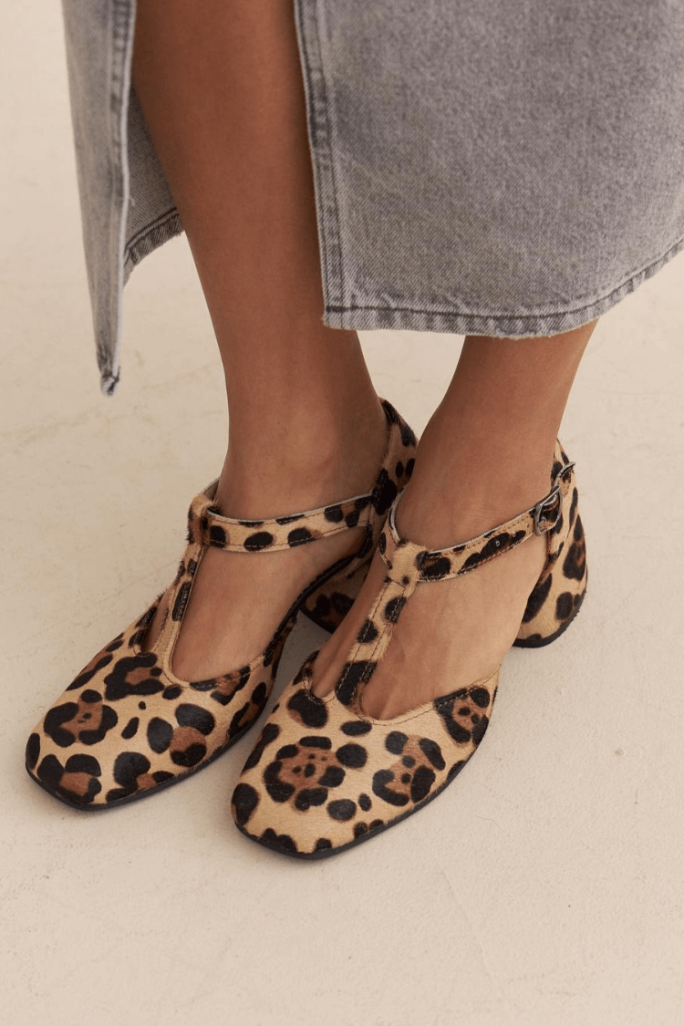 Elance™ | T-Strap Animal Print Shoes