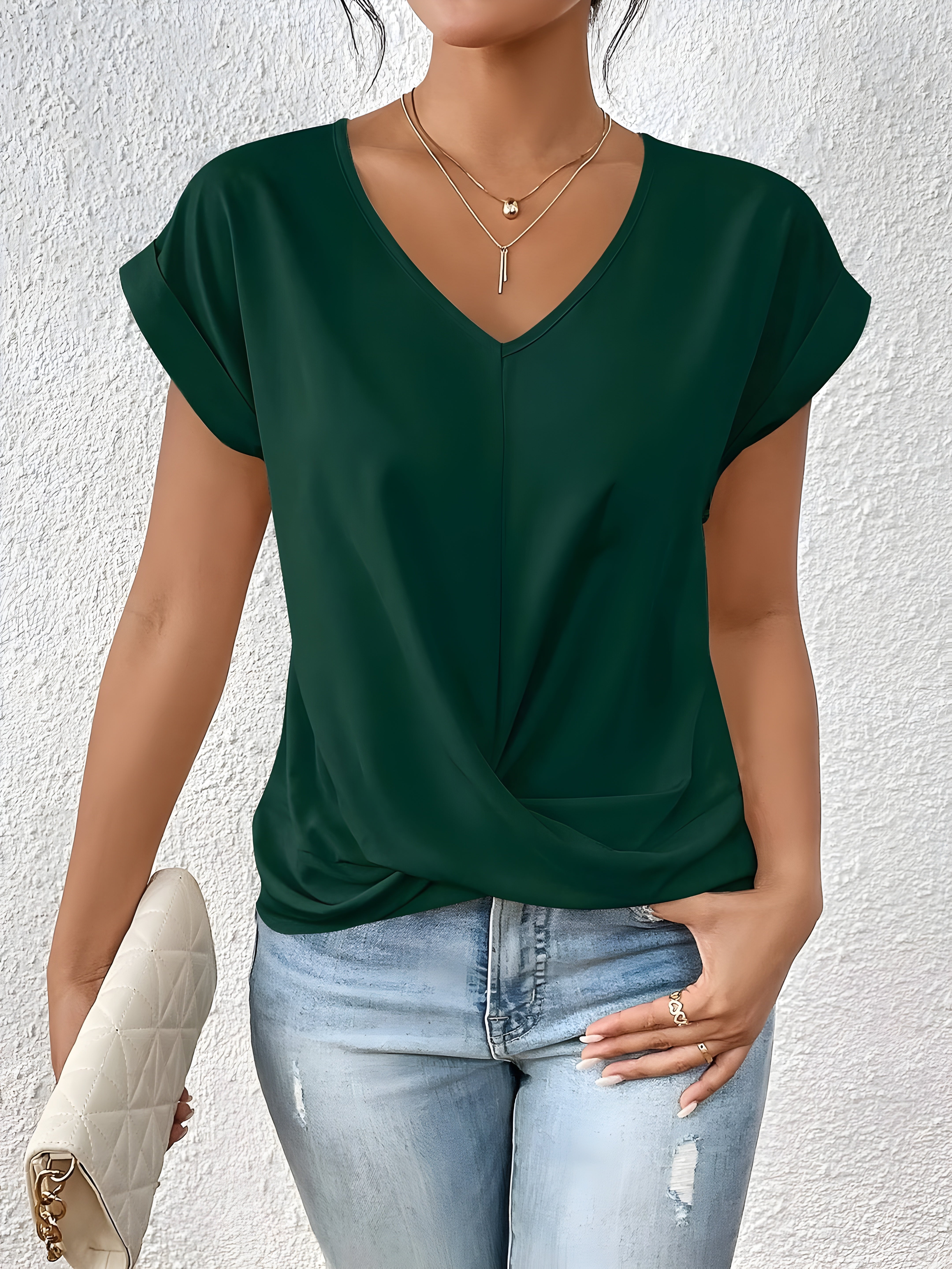 Ava&Claire | Kathrina Twist Front V-Neck Top