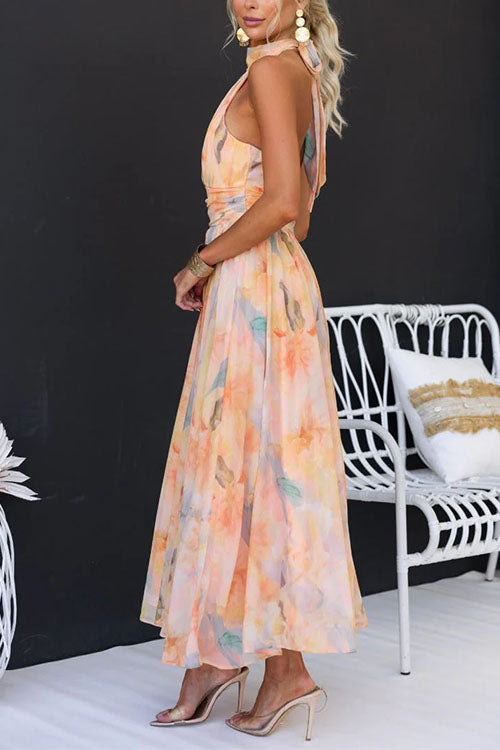 Elance™ | Printed Halter Dress