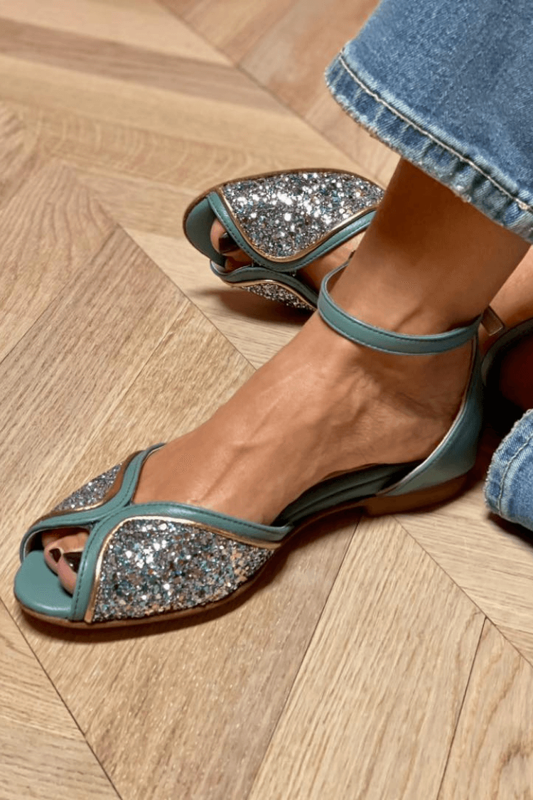 Elance™ | Chic Low Glitter Sandals
