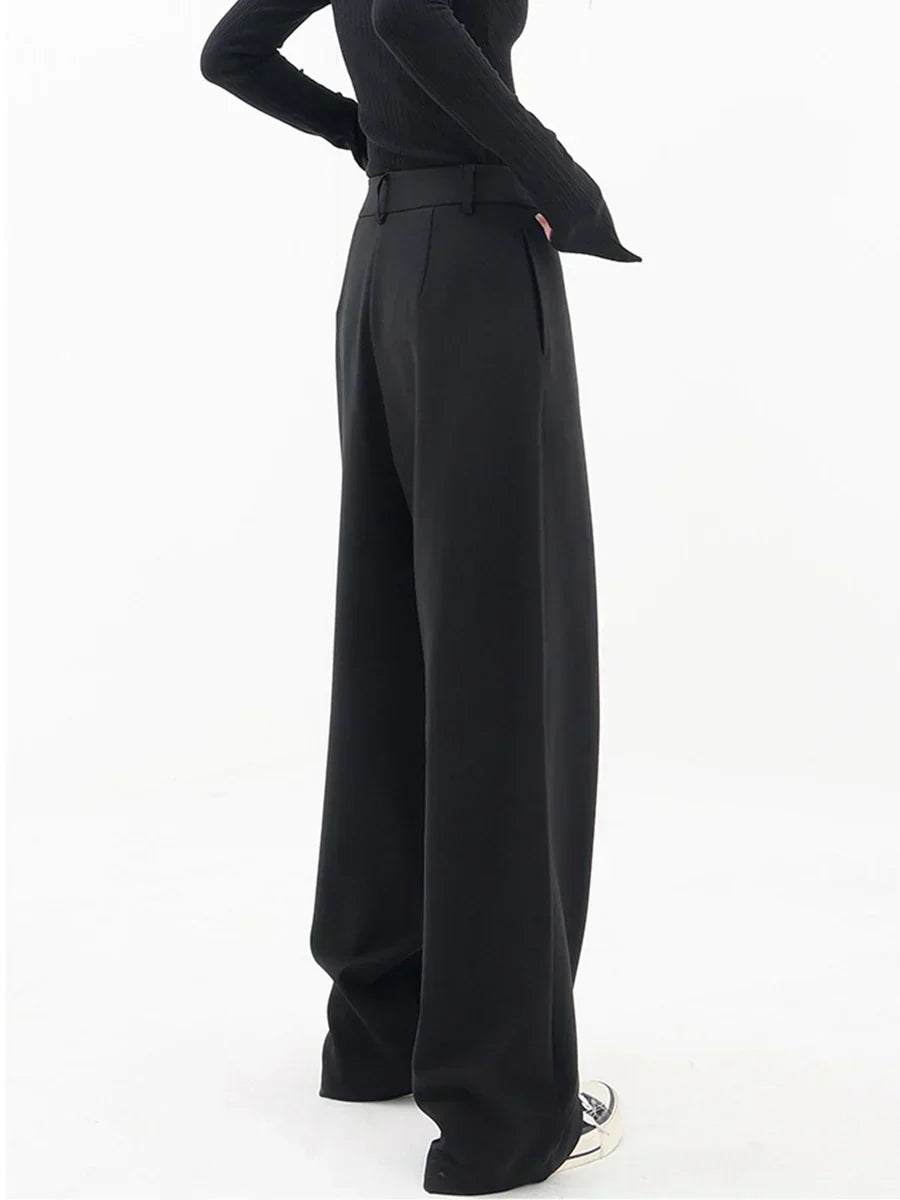 Leja - wide-leg trousers with overlapping buttons