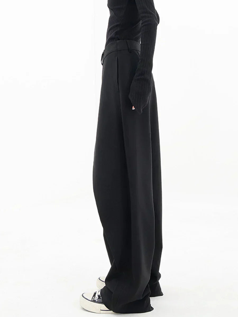 Leja - wide-leg trousers with overlapping buttons