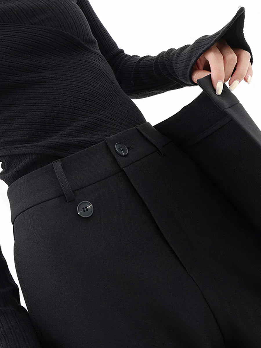 Leja - wide-leg trousers with overlapping buttons