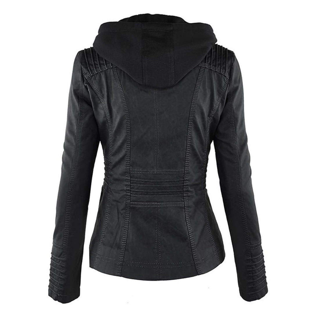 Ava&Claire | Modern Leather Jacket with Hood