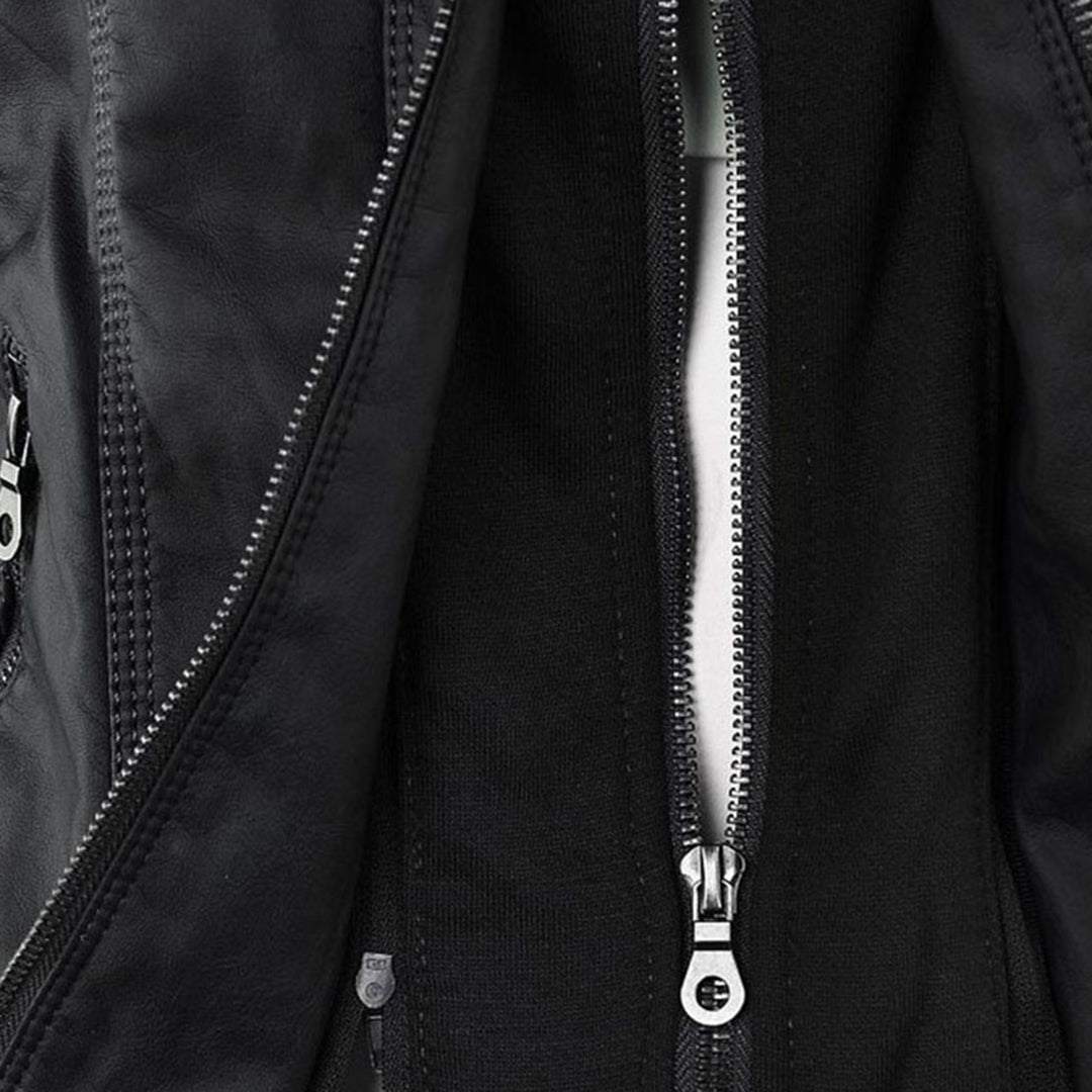 Ava&Claire | Modern Leather Jacket with Hood