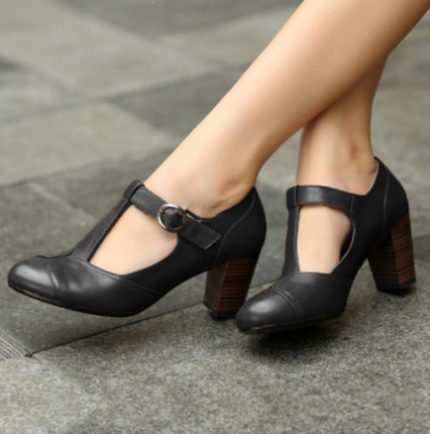 Elance™ | Refined Low Heel T-Strap