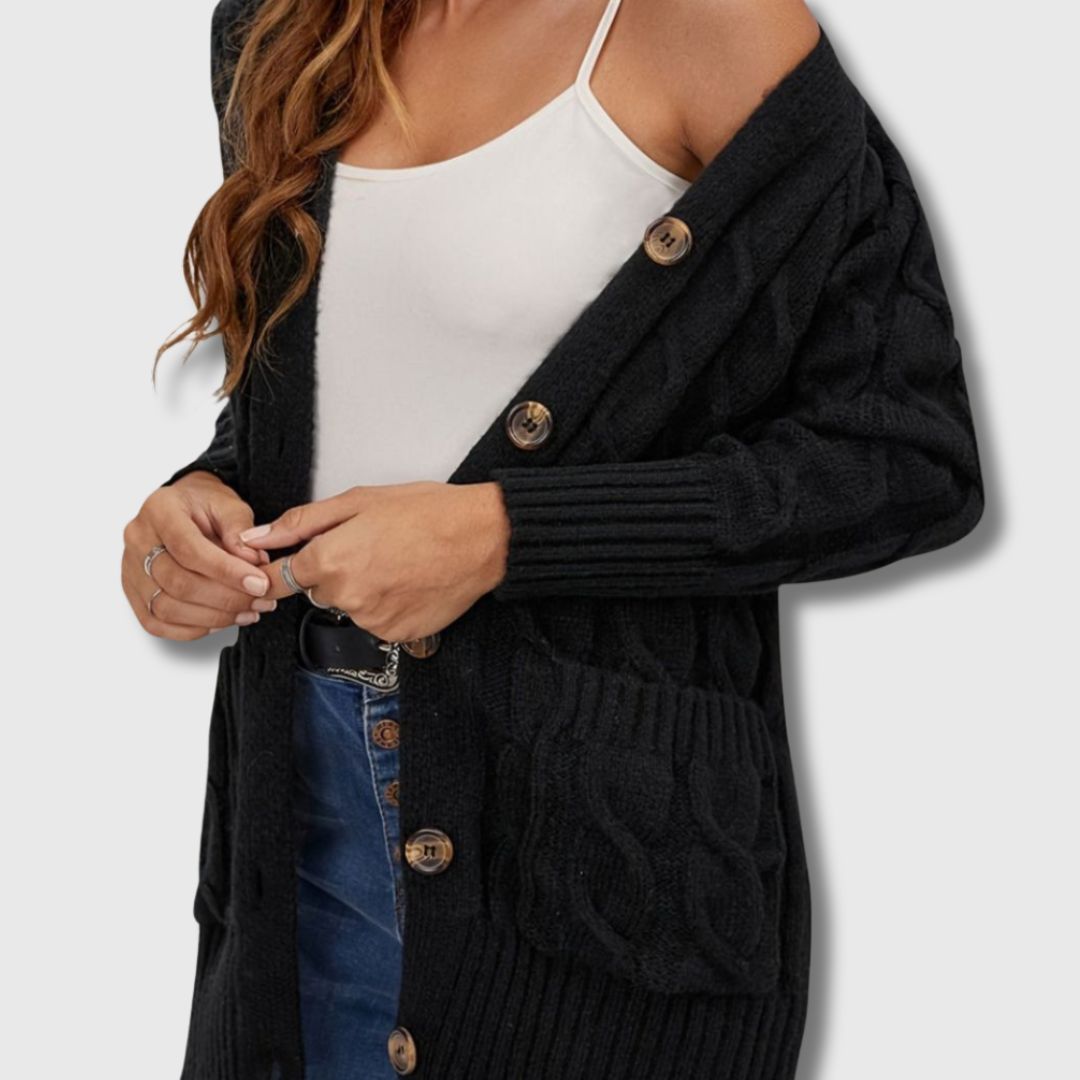Elance™ | Elegant Twisted Knit Cardigan