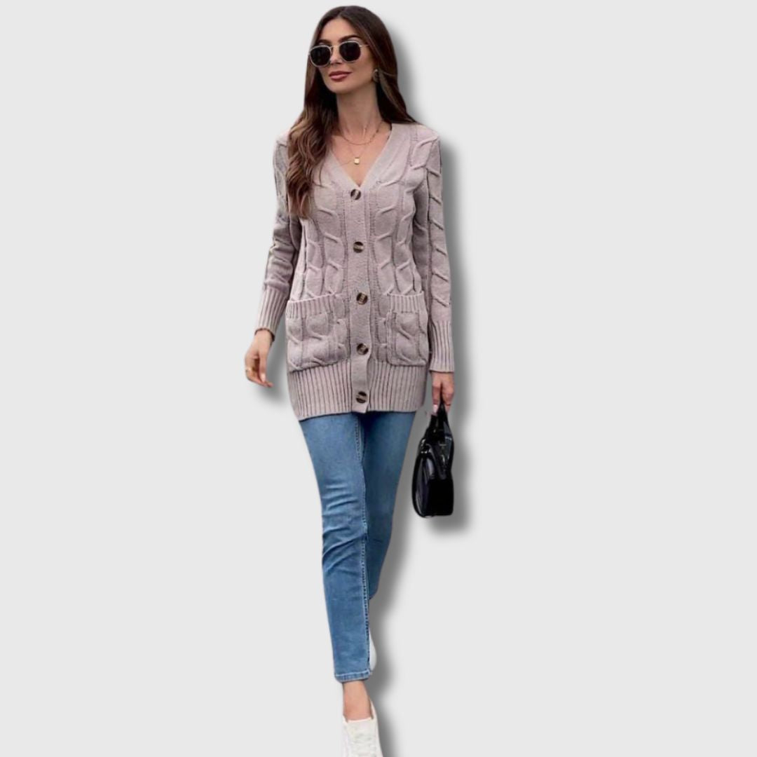Elance™ | Elegant Twisted Knit Cardigan
