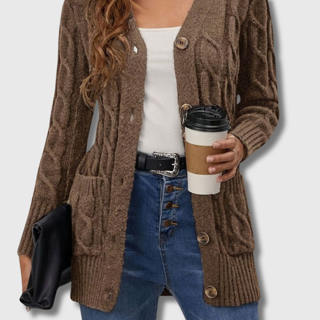 Elance™ | Elegant Twisted Knit Cardigan