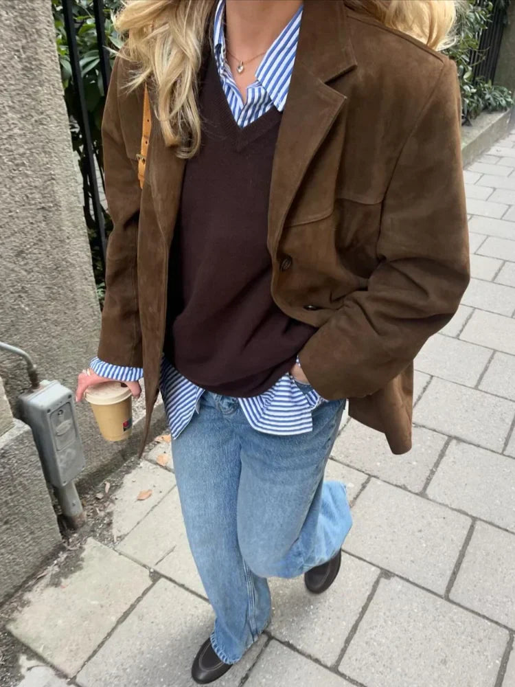 Ava&Claire™ | Sophie Brown Short Jacket