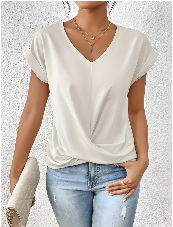 Ava&Claire | Kathrina Twist Front V-Neck Top