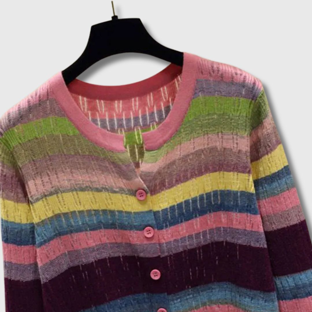 Elance™ | Vintage Striped Cardigan