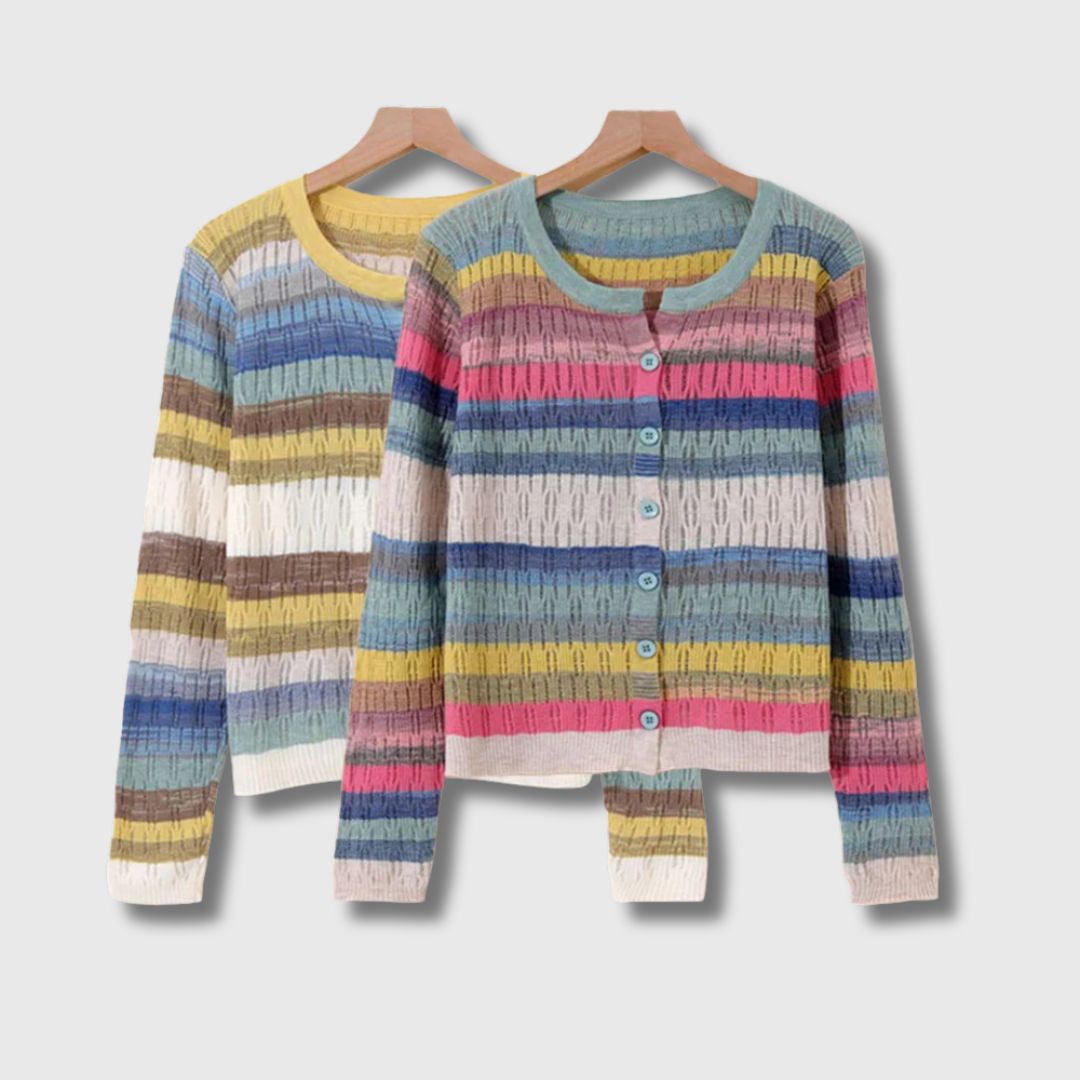 Elance™ | Vintage Striped Cardigan