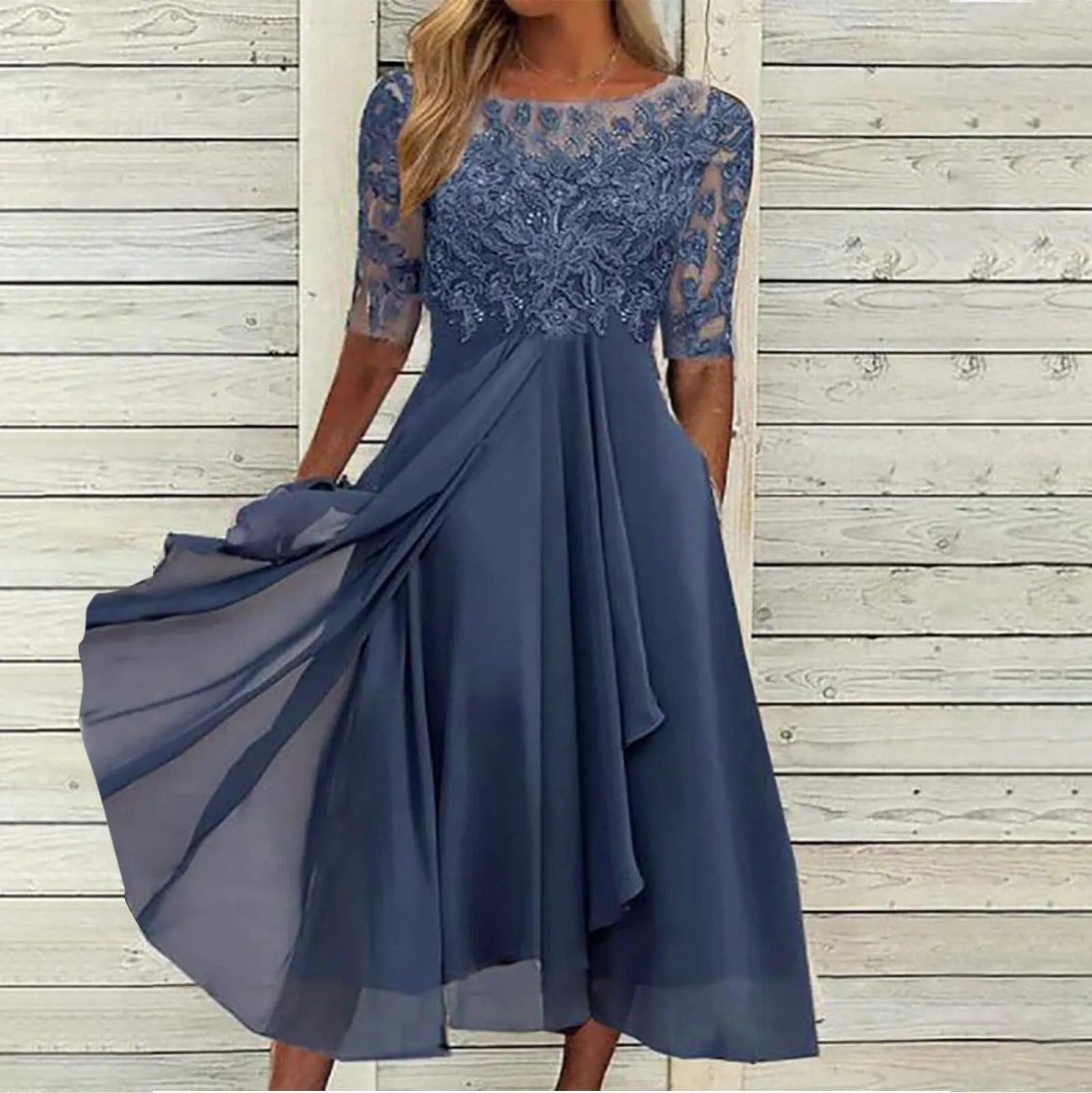 Elance™ | Luxe Lace Midi Dress