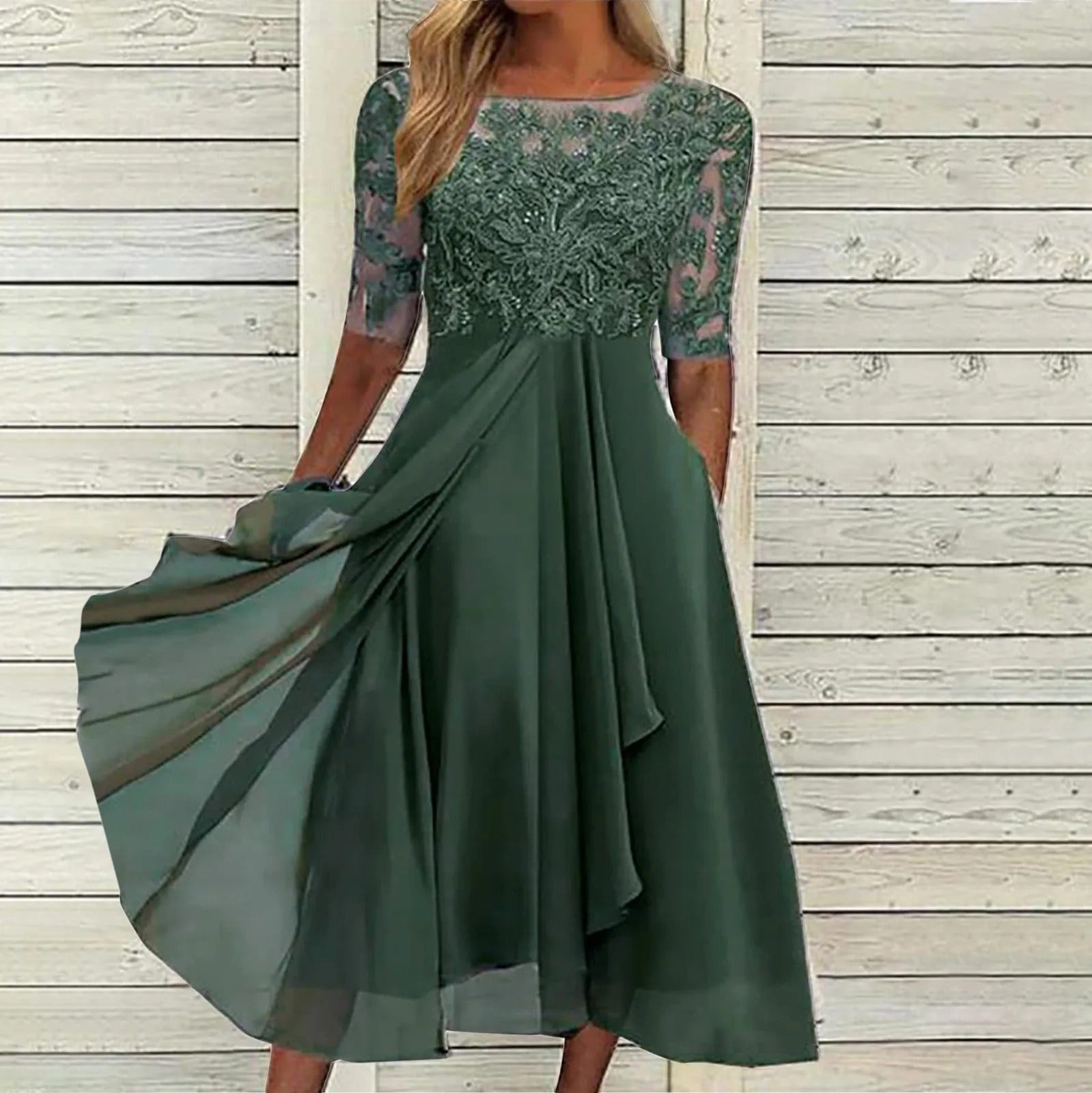 Elance™ | Luxe Lace Midi Dress