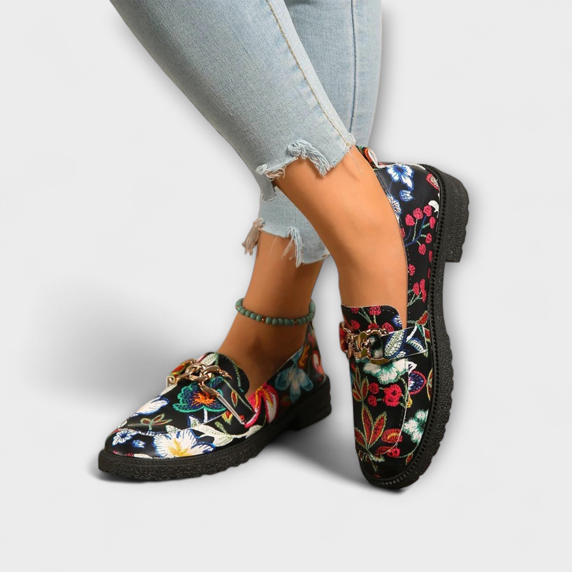 Elance™ | Floral Multicolor Loafers